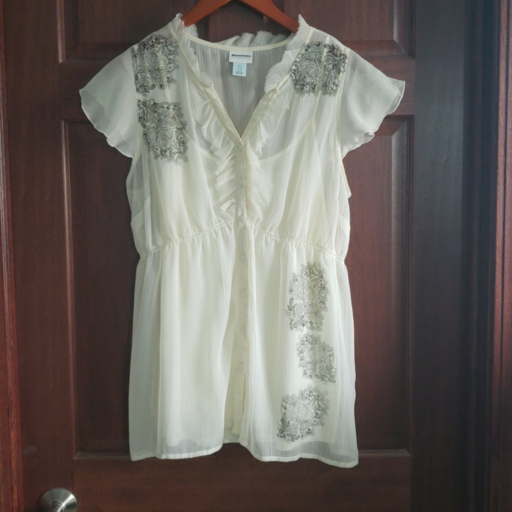 Motherhood Maternity Lightweight Cream Blouse